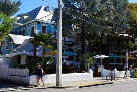 Street scene in Downtown Key West, Florida Keysのeditorial素材