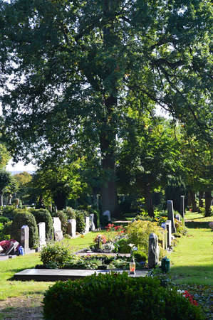 Cemetery on Autumn in Walsrode, Lower Saxony