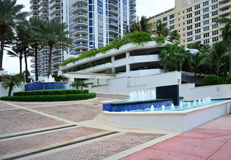 Street scene in Miami Beach at the Atlantic, Floridaの写真素材