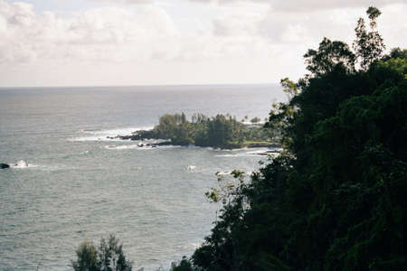 Tropical Coast on the Island of Mauiu, Hawaiiの写真素材
