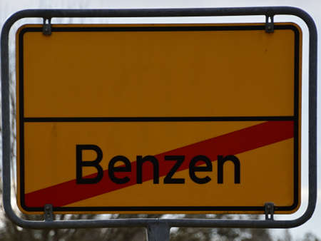 City Limit of the Village Benzen, Lower Saxonyの写真素材