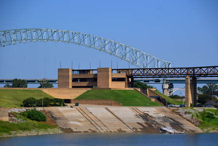 Panorama on the Mississippi River in Memphis, Tennessee