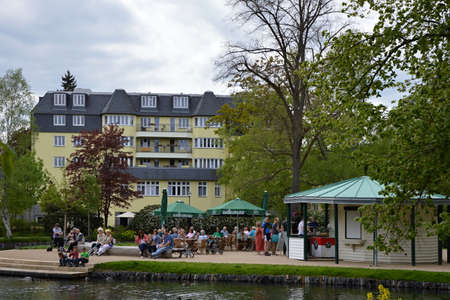 Park in the Resort Bad Elster, Saxonyのeditorial素材