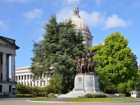 State Capitol at Olympia, the Capital City of Washingtonの写真素材