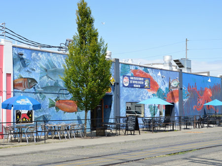 Street scene in Olympia, the capital city of Washingtonのeditorial素材