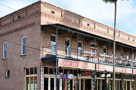 Street Scene in the Historical Neighborhood Ybor City, Tampa, Floridaのeditorial素材