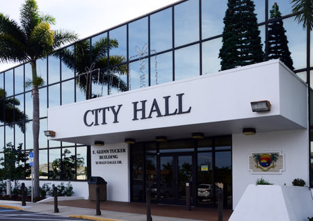 City Hall on Marco Island on the Gulf of Mexico, Florida