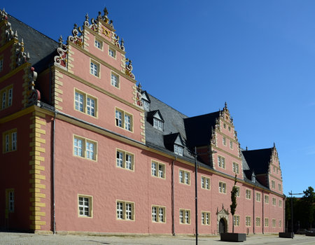 Historical Building Armory in the Old Town of Wolfenbuettel, Lower Saxonyの写真素材