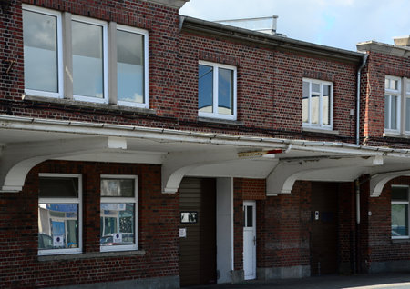 Warehouse in the Fishing Port of Bremerhavenの写真素材