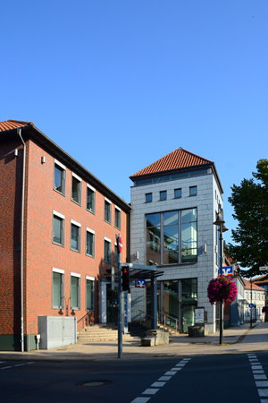 Building in the Town Walsrode, Lower Saxonyの写真素材