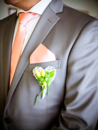 the modern tuxedo with cloth and flowers
