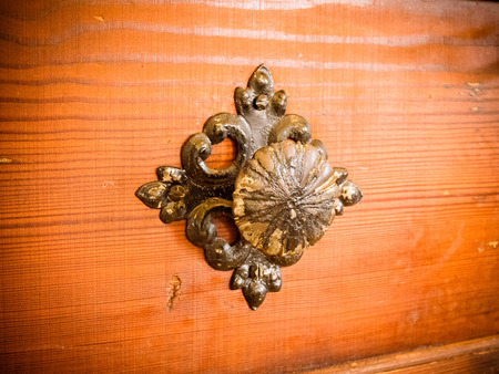 the old door with doorknob vintage old wooden door