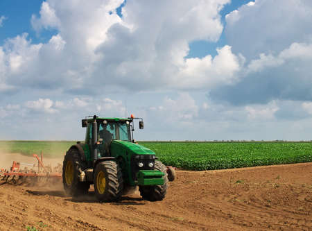 Machine on the field  Agricultural compositionのeditorial素材