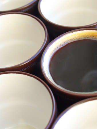 Coffee cups  Abstract backgroundの写真素材