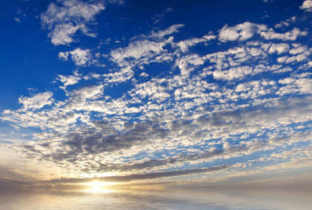 Beautiful seascape during bright sundown