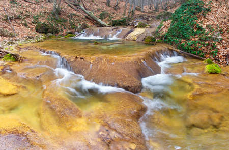 Waterfall on the cascadeの写真素材