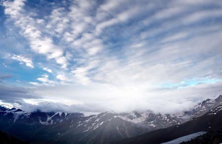 Beautiful mountain landscape during sundown