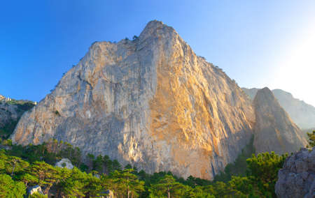 High rocks in the valleyの写真素材