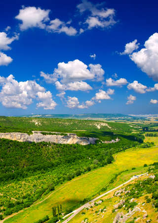 Mountain valley in the summer timeの写真素材