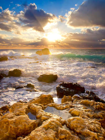 Beautiful seascape during sunsetの写真素材