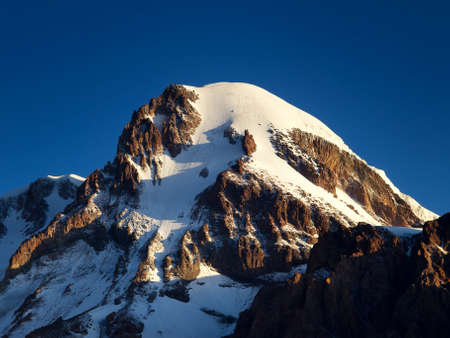 High snowy mountains  Beautiful landscapeの写真素材