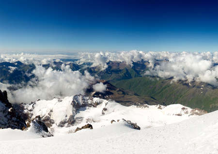 Mountains valley in the winter time  Beautiful landscapeの写真素材