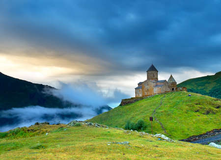 Old castle during sunriseの写真素材