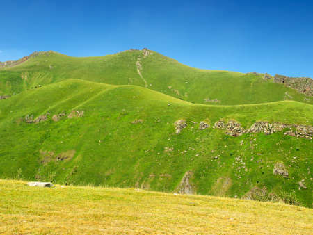 Mountain hills in the summer timeの写真素材
