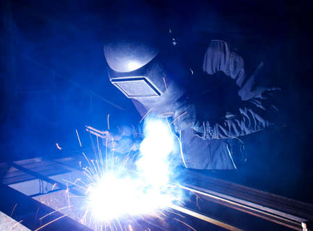 Welder on the workplace  Construction and manufacturingの写真素材