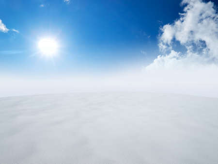 Sky and sun glow  Natural backgroundの写真素材