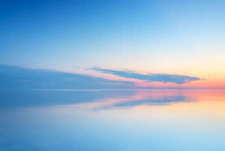Seascape during sunset in the summer timeの写真素材