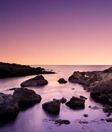 Beautiful seascape during sunsetの写真素材