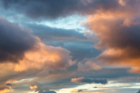 Sky during sunset as a background. Beautiful natural panoramic composition