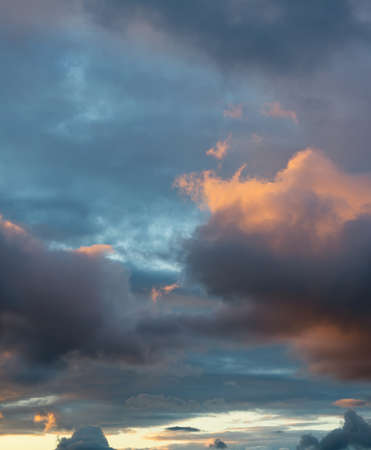 Sky during sunset as a background. Beautiful natural panoramic composition