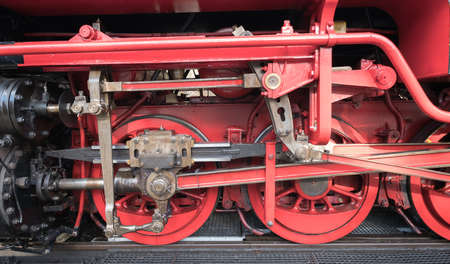 Old locomotive as a background. Concept of transportの写真素材