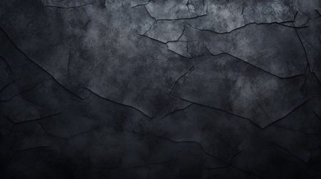 Dark cracked concrete wall texture background with copy space for text or image.の素材