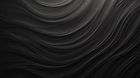 Abstract black background with waves. 3d rendering, 3d illustration.の素材