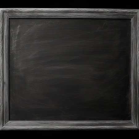 Chalkboard on blackboard background. Chalkboard isolated on black backgroundの素材