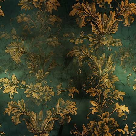 Vintage floral pattern on grunge textured background. Vector illustration.の素材