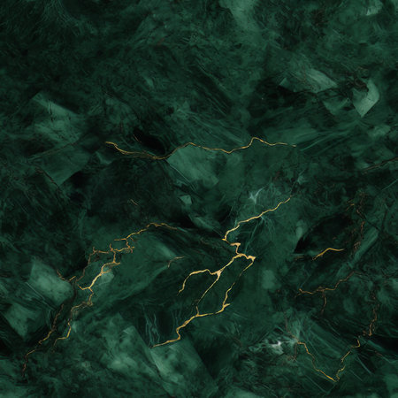 Green marble texture with gold veins. Abstract background and texture for design.の素材