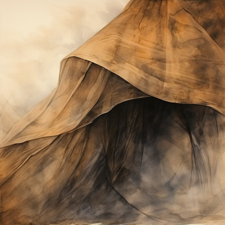 Abstract background with flowing fabric in grunge style. Digital illustration.の素材