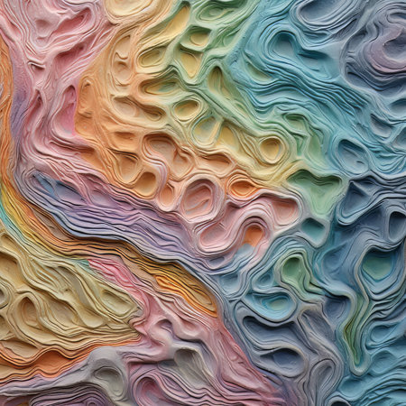 Abstract background. Multi-colored layers of paper. Computer generated graphics.の素材