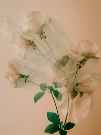 floral background, flowers in soft color and blur style for graphic designの素材
