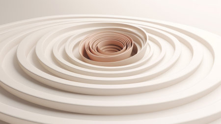 3d rendering of abstract wavy background. Beautiful spiral shape.の素材