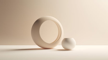 3d render, abstract geometric shapes, minimal scene, simple compositionの素材