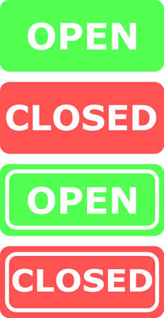 Open and closed signのイラスト素材