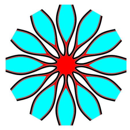 Glass-shaped pattern, ornament, seamless turquoise patternのイラスト素材