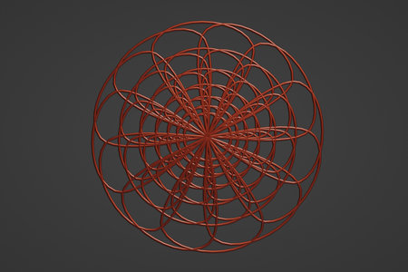 Red color round pattern texture, ornament background wallpaper for desktop and web site