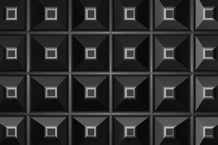 Black color square pattern texture, ornament background wallpaper for desktop and web siteの写真素材