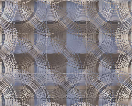 Metallic transparent ornament on gray backdrop, gray color geometric pattern texture background